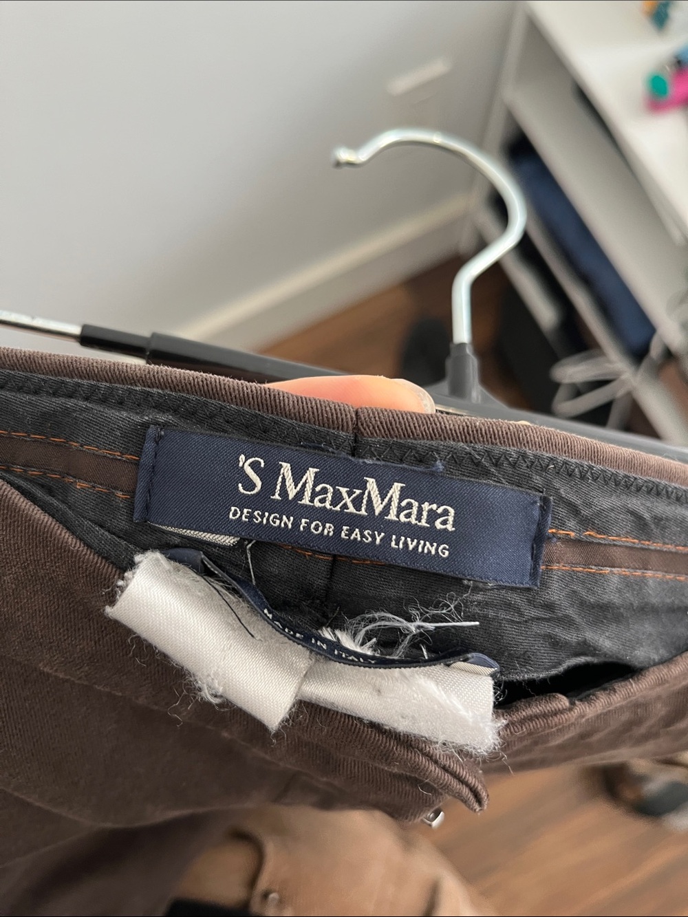 MaxMara Brown Wide-Leg Trousers - Picture 3 of 6